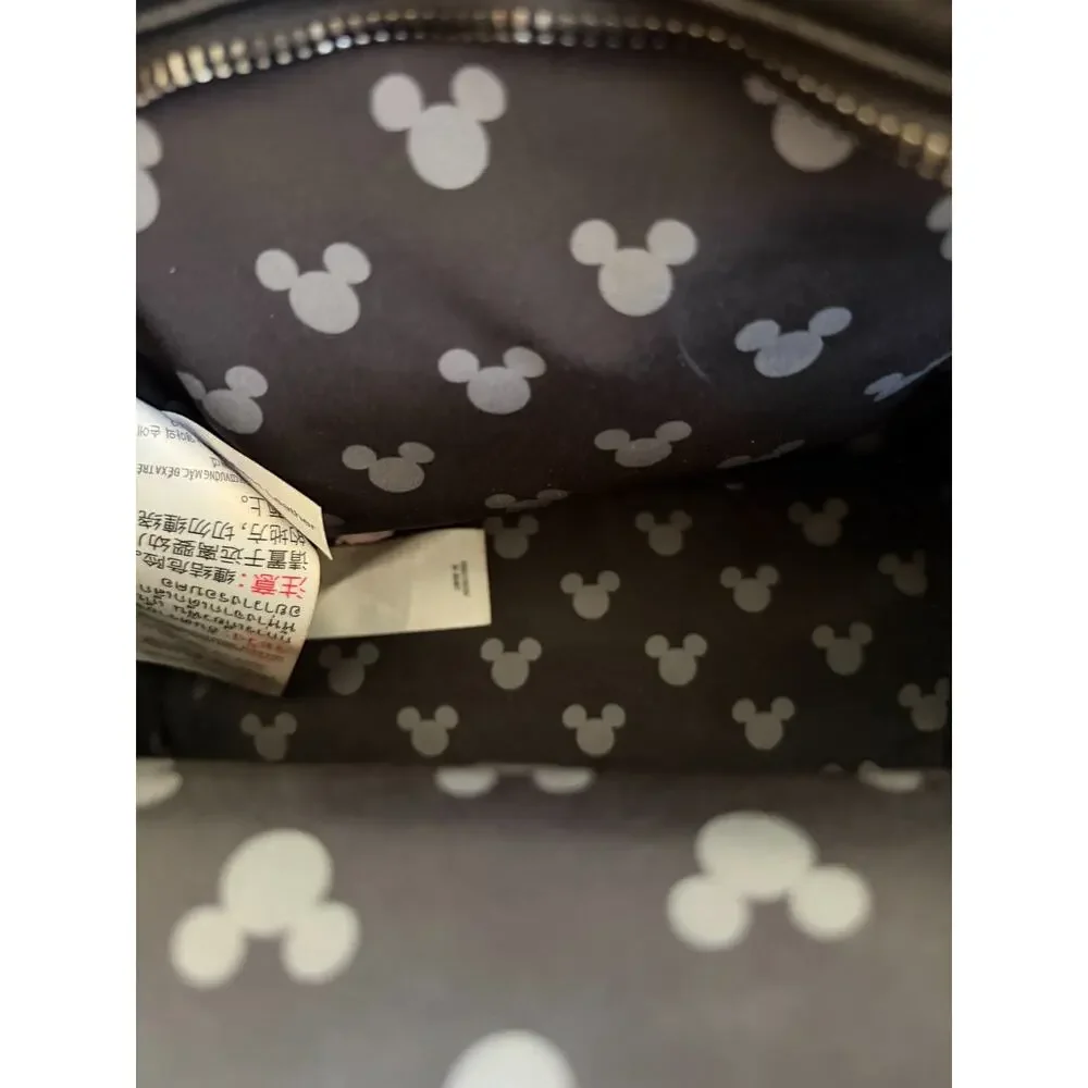 Loungefly Mickey Mouse Texture Mini Backpack Disney Fashion Bag.